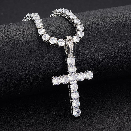 Iced Tennis Cross Chain