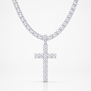 Iced Tennis Cross Chain