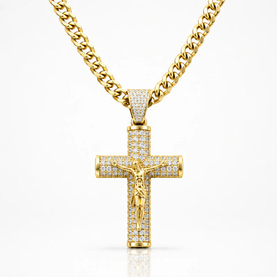 14K Gold Crucifix Chain