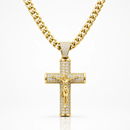 14K Gold Crucifix Chain