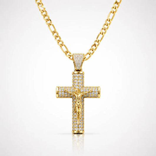 14K Gold Crucifix Chain