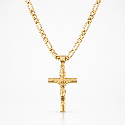 14K Gold Crucifix Chain