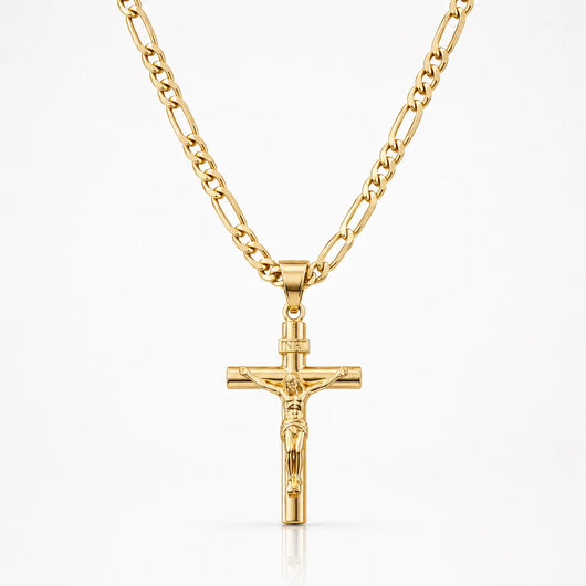 14K Gold Crucifix Chain