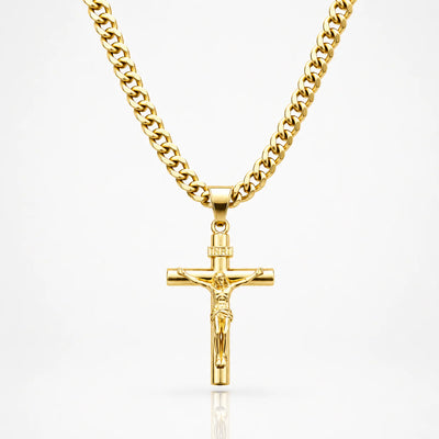14K Gold Crucifix Chain