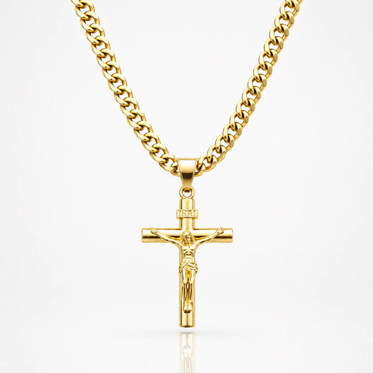 14K Gold Crucifix Chain