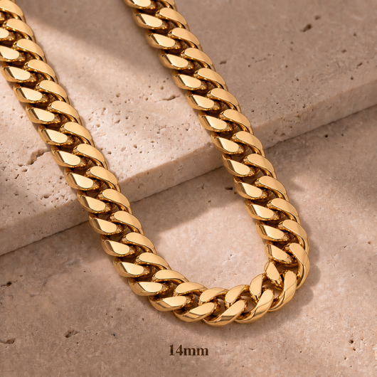 14K Gold Monaco Cuban Chain