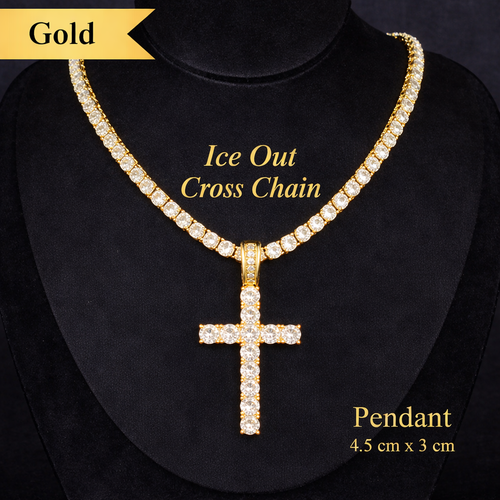 Iced Tennis Cross Chain