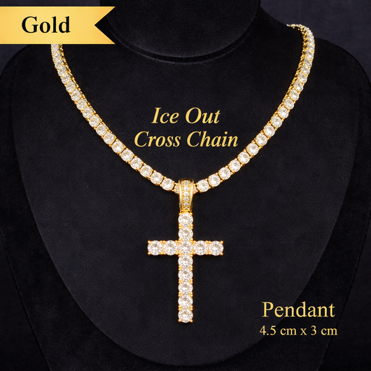 Iced Tennis Cross Chain