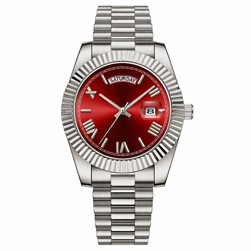 Ouro Regent Watch (Silver/Red)