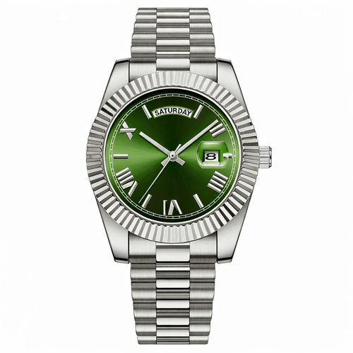 Ouro Regent Watch (Silver/Green)