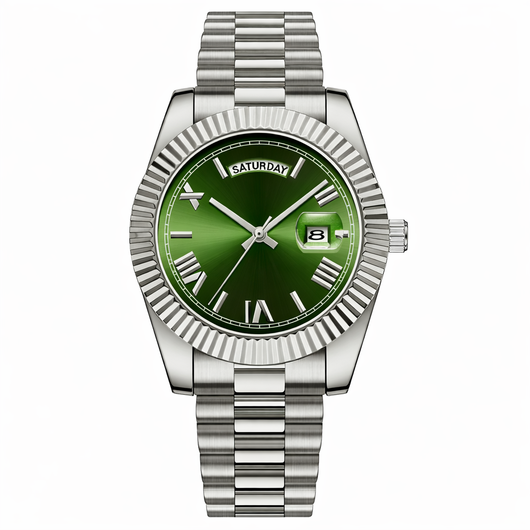 Ouro Regent Watch (Silver/Green)