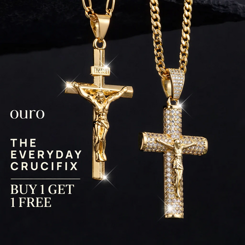 14K Gold Crucifix Chain