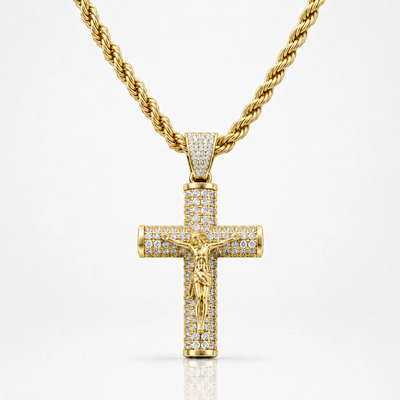 14K Gold Crucifix Chain