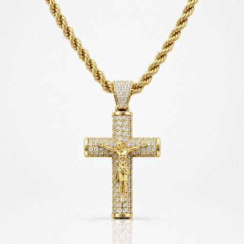 14K Gold Crucifix Chain