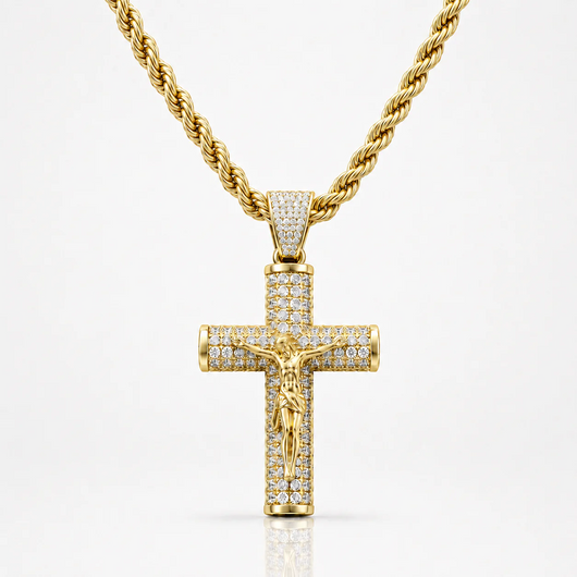 14K Gold Crucifix Chain