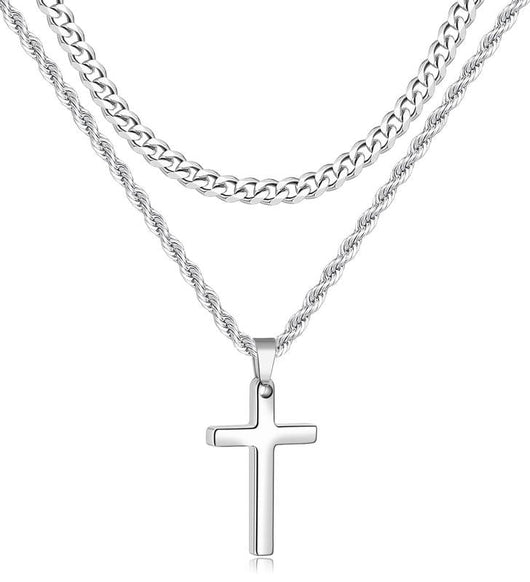 Stainless Steel Layered Cross