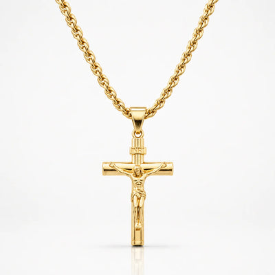 14K Gold Crucifix Chain