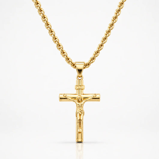 14K Gold Crucifix Chain